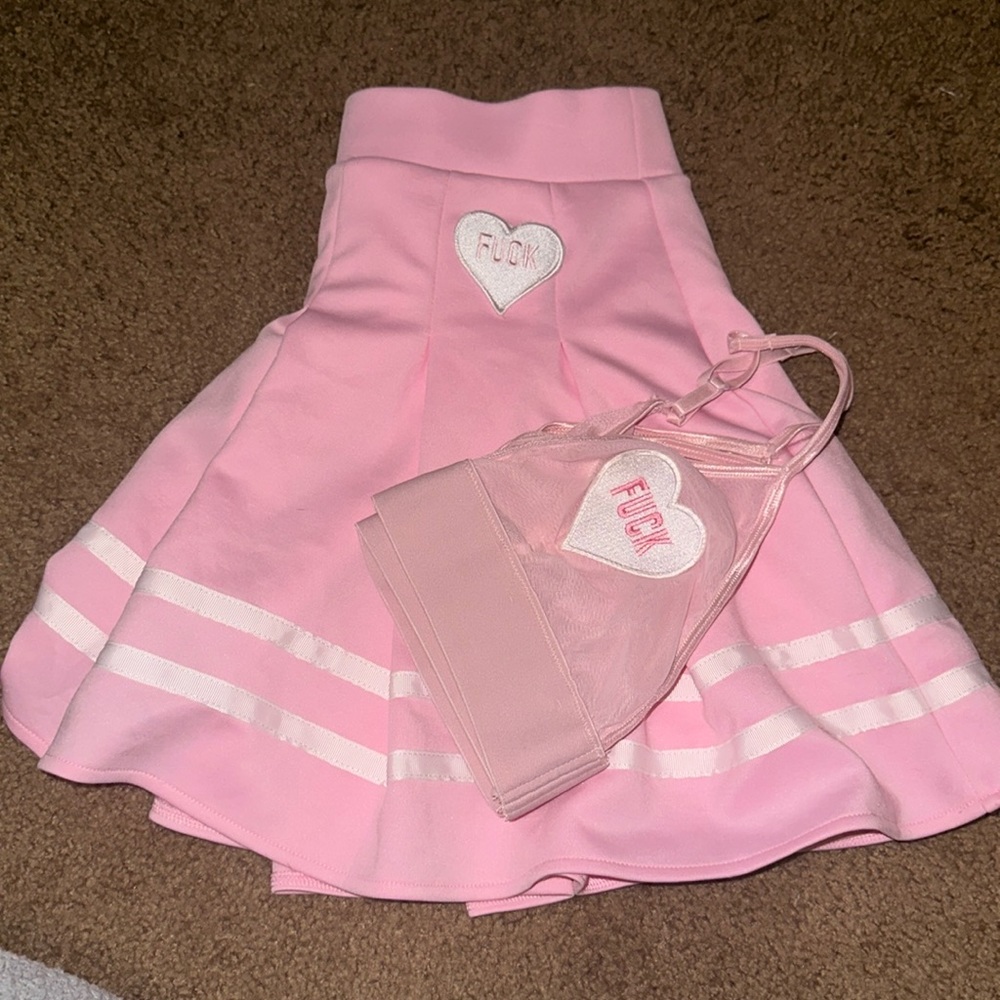 Matching pink set from Spencer’s